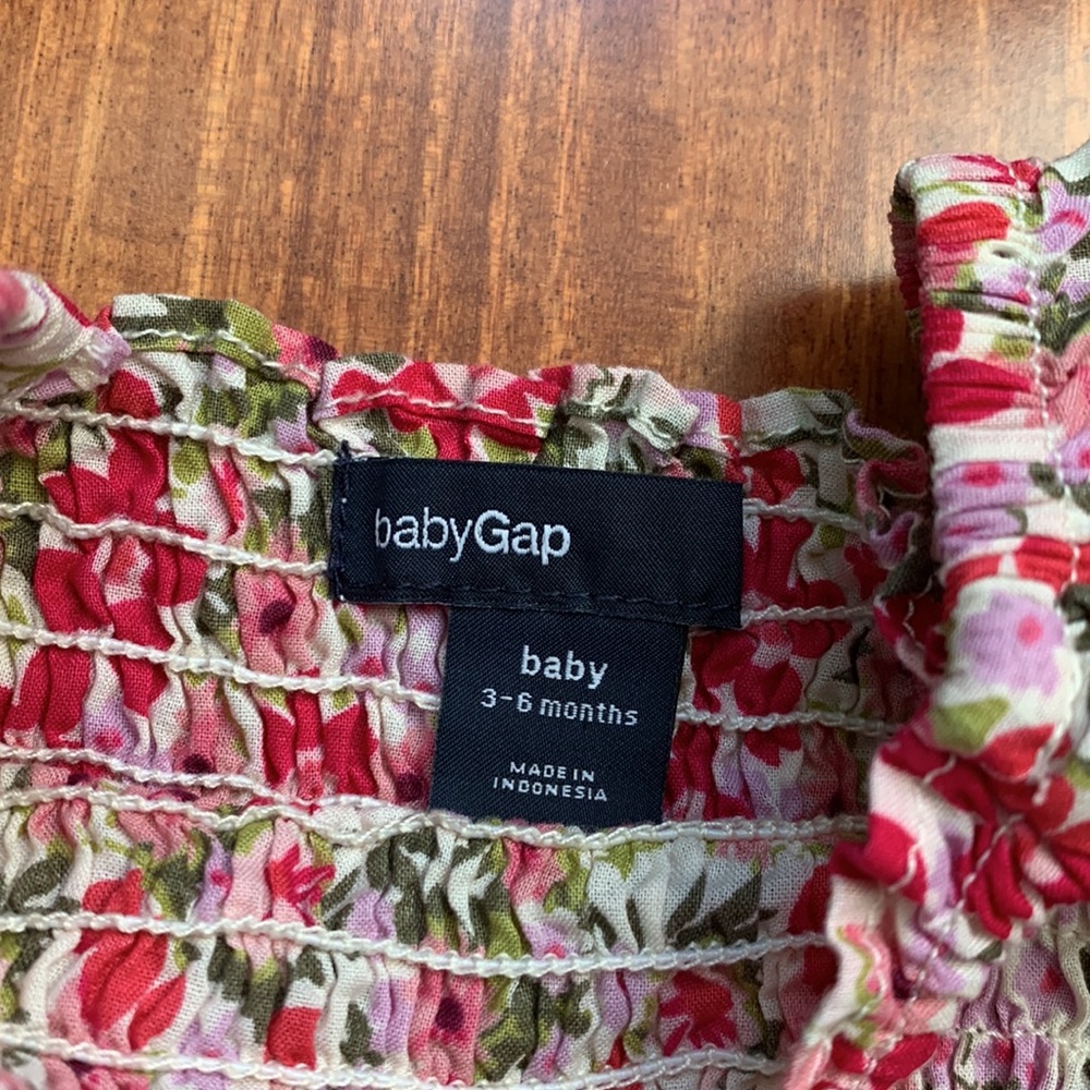 NWOT BabyGap 3-6 Month Floral Dress - Picture 2 of 4